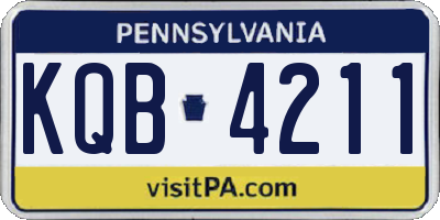 PA license plate KQB4211