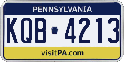 PA license plate KQB4213