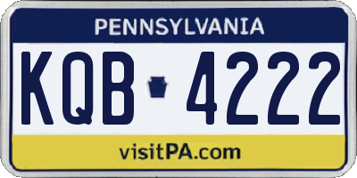 PA license plate KQB4222