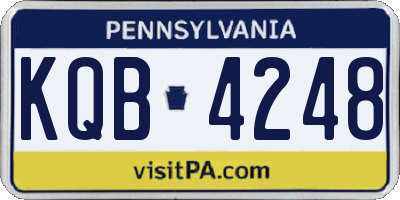 PA license plate KQB4248