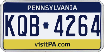 PA license plate KQB4264
