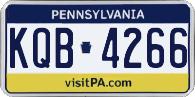 PA license plate KQB4266