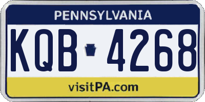 PA license plate KQB4268