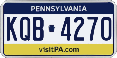 PA license plate KQB4270