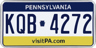 PA license plate KQB4272
