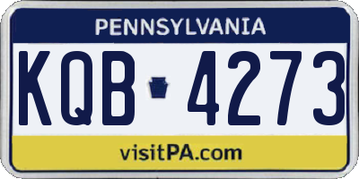 PA license plate KQB4273