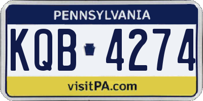 PA license plate KQB4274