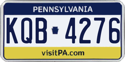 PA license plate KQB4276
