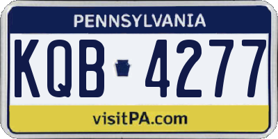 PA license plate KQB4277