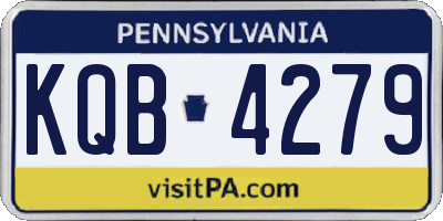 PA license plate KQB4279