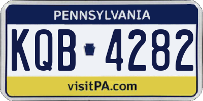 PA license plate KQB4282