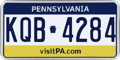 PA license plate KQB4284