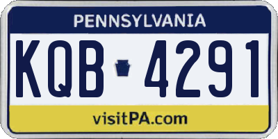PA license plate KQB4291