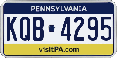 PA license plate KQB4295