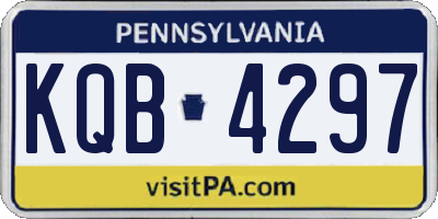 PA license plate KQB4297