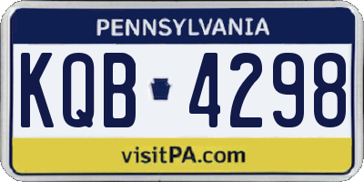 PA license plate KQB4298