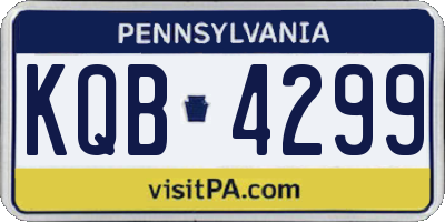 PA license plate KQB4299