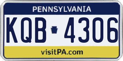 PA license plate KQB4306