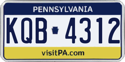 PA license plate KQB4312