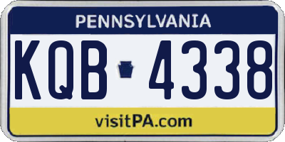 PA license plate KQB4338