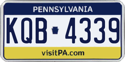 PA license plate KQB4339