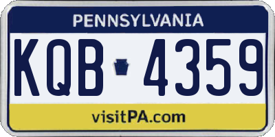 PA license plate KQB4359