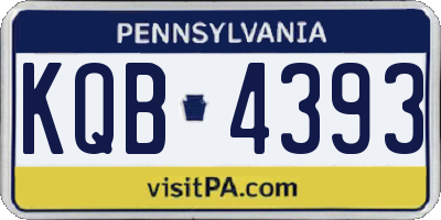 PA license plate KQB4393