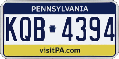 PA license plate KQB4394