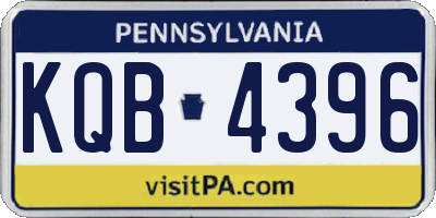 PA license plate KQB4396