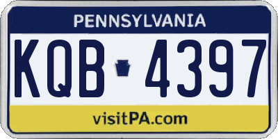 PA license plate KQB4397