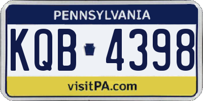 PA license plate KQB4398