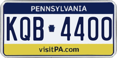PA license plate KQB4400