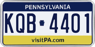 PA license plate KQB4401