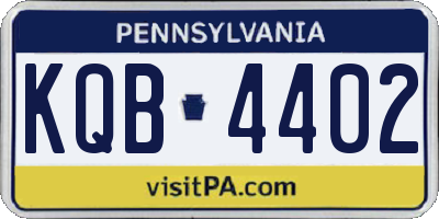 PA license plate KQB4402