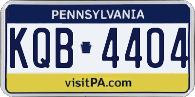 PA license plate KQB4404
