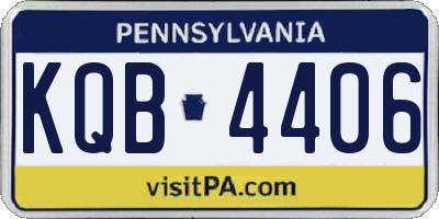 PA license plate KQB4406