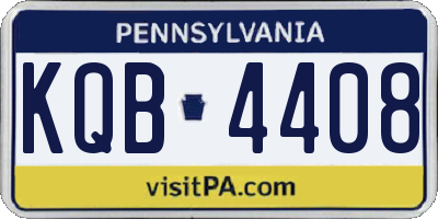 PA license plate KQB4408