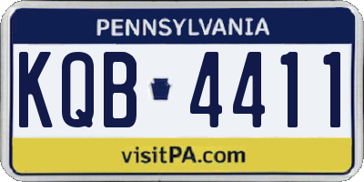 PA license plate KQB4411