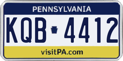 PA license plate KQB4412