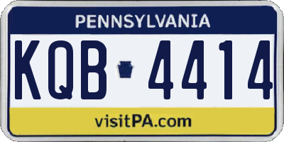 PA license plate KQB4414