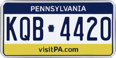 PA license plate KQB4420