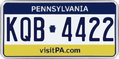 PA license plate KQB4422