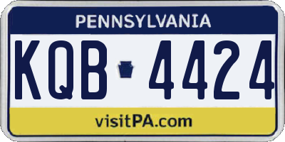 PA license plate KQB4424