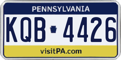PA license plate KQB4426