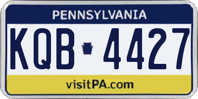 PA license plate KQB4427