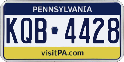 PA license plate KQB4428