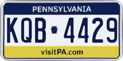PA license plate KQB4429