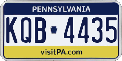 PA license plate KQB4435