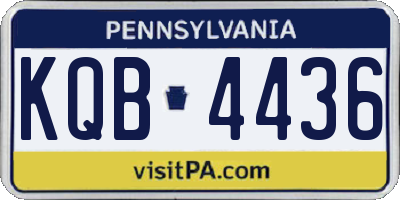PA license plate KQB4436