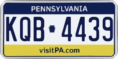 PA license plate KQB4439